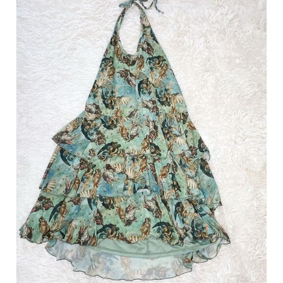 Hot Topic The Birth Of Venus Mesh Tiered Halter Dress Plus Size 2 Nwot - Picture 1 of 4